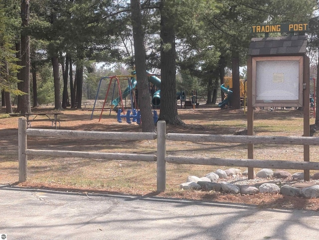 community playground featuring fence
