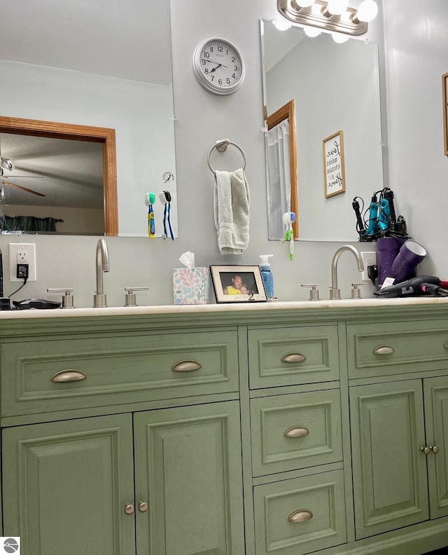 bathroom featuring double vanity and a sink