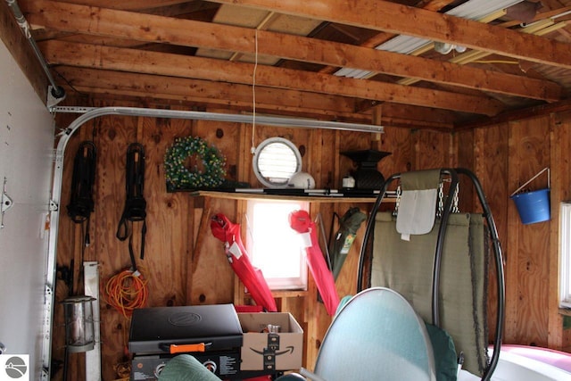 view of storage area
