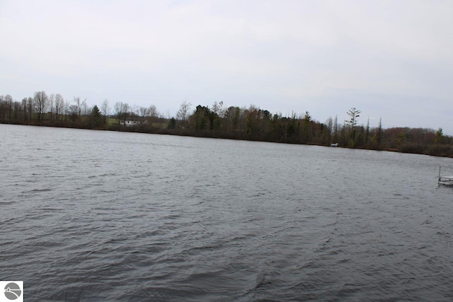 view of yard with a water view