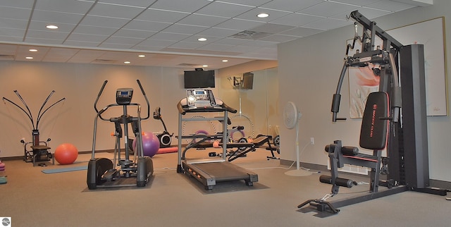 1508 Newport St Unit 10, Traverse City, MI 49686 - workout area featuring recessed lighting