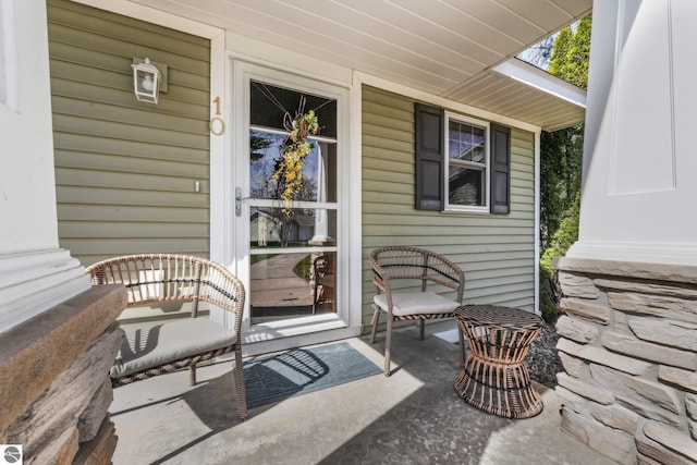 view of patio with a porch