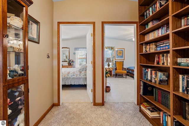 5449 E Shore Dr NE, Kalkaska, MI 49646 - hallway with carpet floors and baseboards