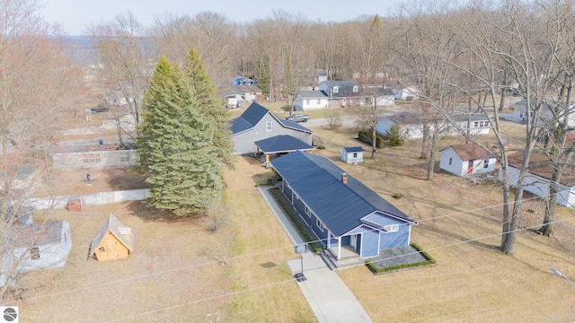 drone / aerial view with a residential view