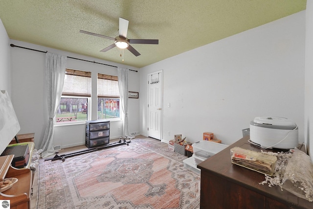 9916 S M-37, Buckley, MI 49620 - interior space with a ceiling fan and a textured ceiling