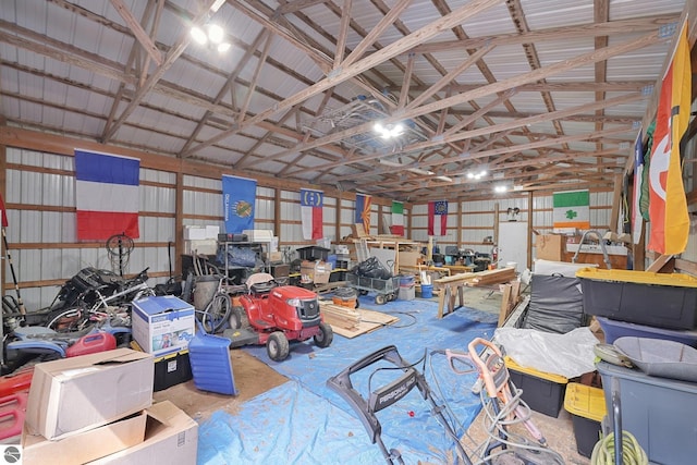 9916 S M-37, Buckley, MI 49620 - garage with metal wall