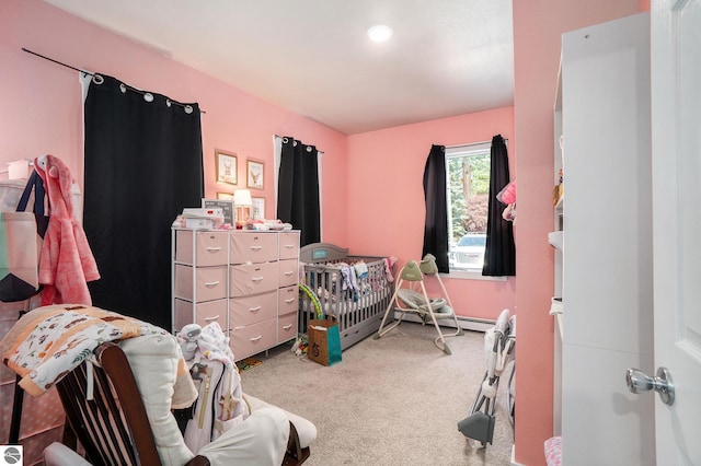 view of carpeted bedroom