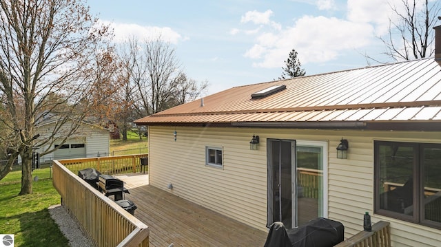 431 E Bittner Ave, Reed City, MI 49618 - wooden terrace with a lawn
