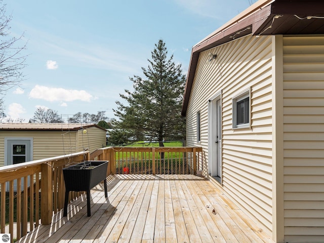 431 E Bittner Ave, Reed City, MI 49618 - view of wooden deck