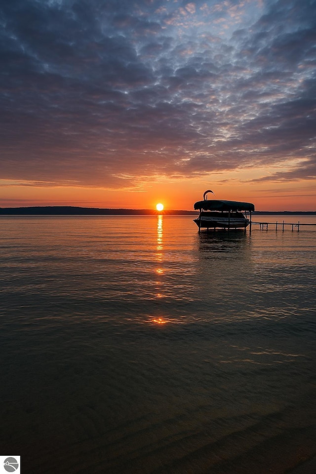 water view with a dock