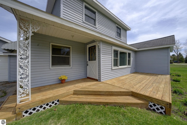 view of wooden terrace