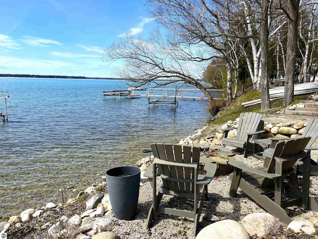 exterior space with a boat dock