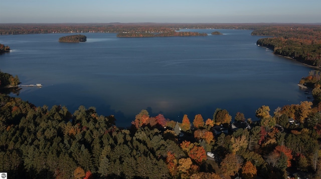 9086 N Tottenham Dr, Traverse City, MI 49685 - water view with a forest view