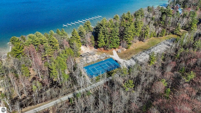 9086 N Tottenham Dr, Traverse City, MI 49685 - drone / aerial view with a water view