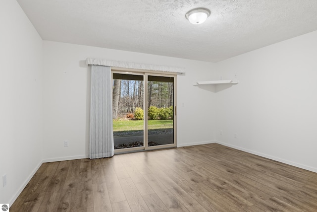 1316 Terra Rd, Traverse City, MI 49686 - spare room with a textured ceiling, baseboards, and wood finished floors