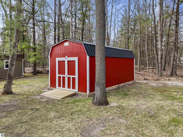 view of shed