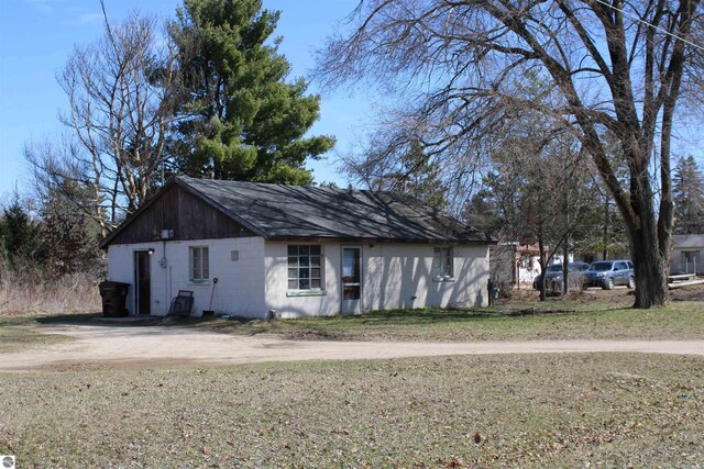 20122 Hayes Rd, Big Rapids, MI 49307 - exterior space with concrete block siding