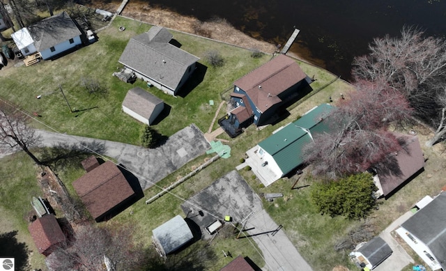 aerial view with a residential view