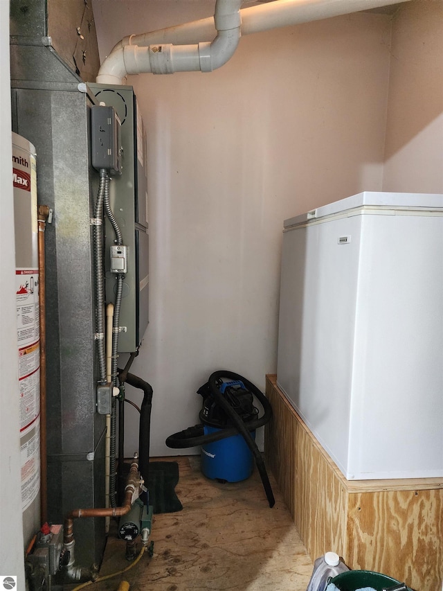 1697 Wildwood Rd, Sterling, MI 48659 - utility room featuring water heater