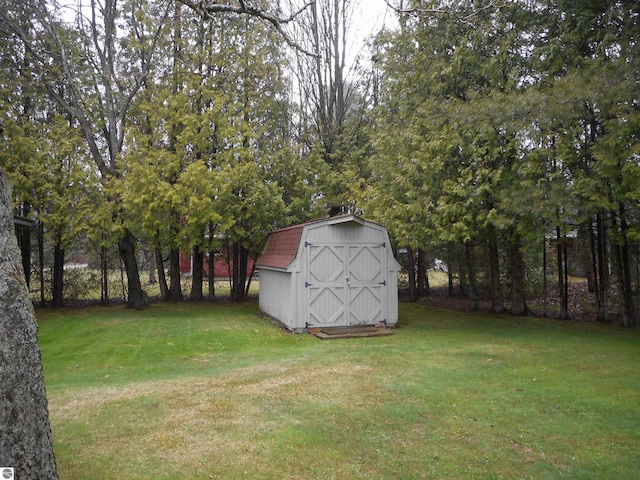 view of shed