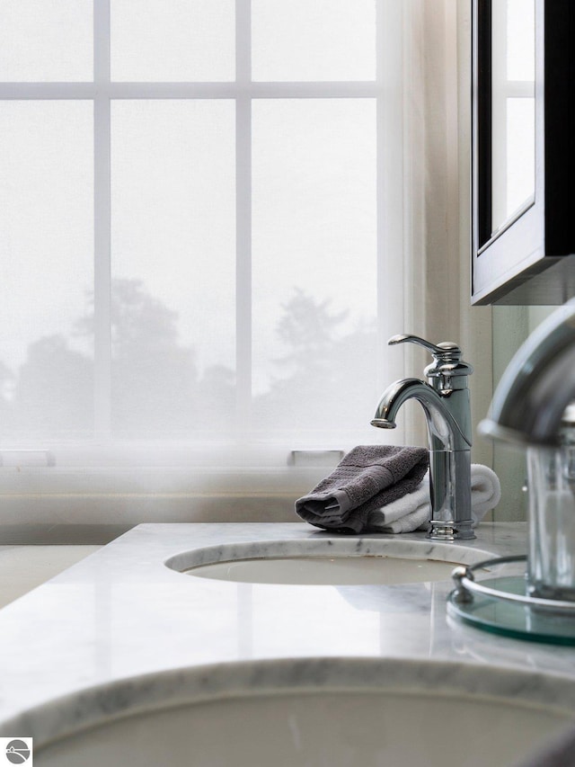 interior details featuring vanity