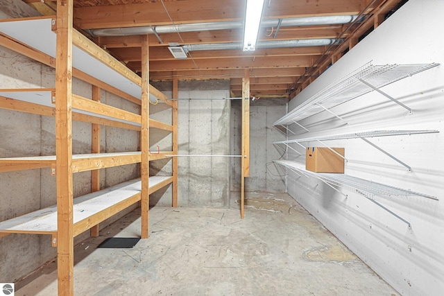 view of storage area