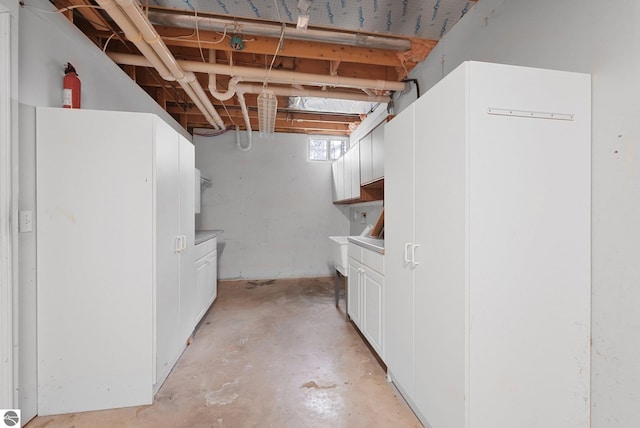 view of basement