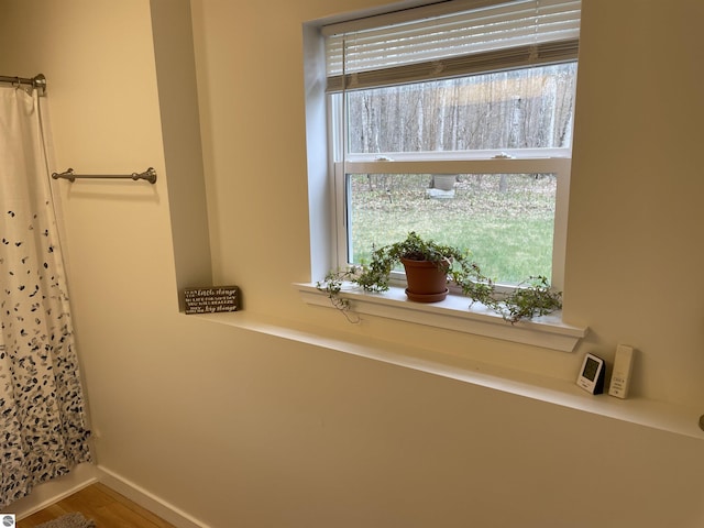 interior space with baseboards