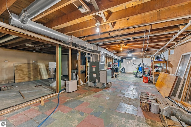 1981 S Lake Mitchell Dr, Cadillac, MI 49601 - unfinished basement featuring heating unit