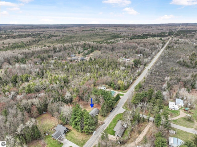 1981 S Lake Mitchell Dr, Cadillac, MI 49601 - bird's eye view featuring a forest view