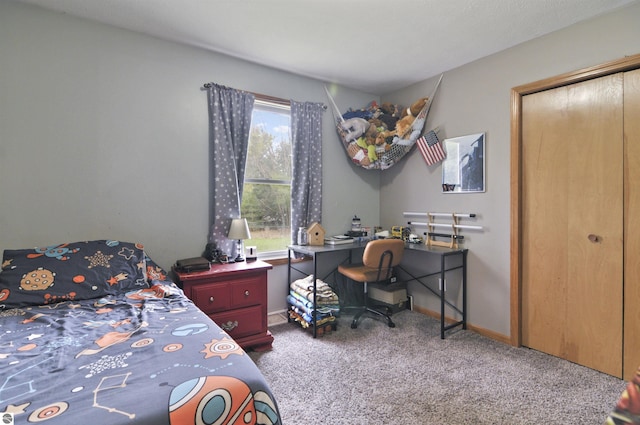 view of carpeted bedroom