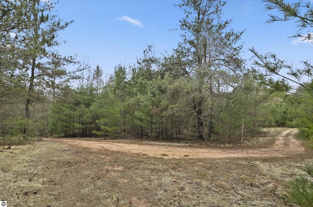 view of landscape featuring a view of trees
