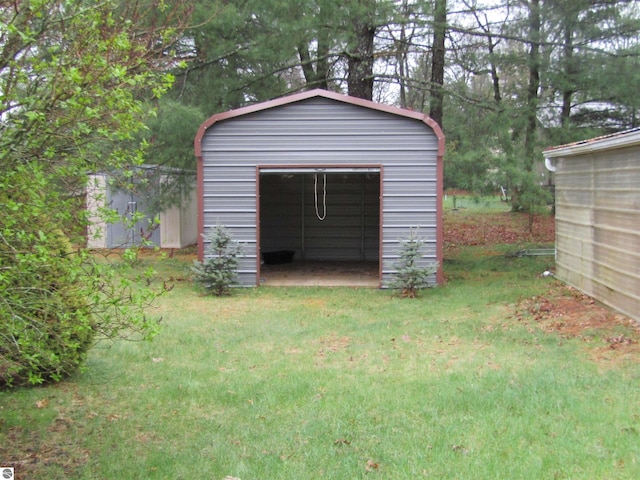 view of shed