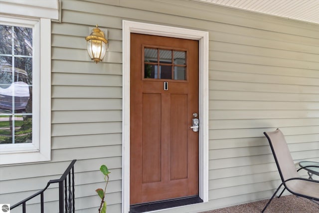 view of exterior entry