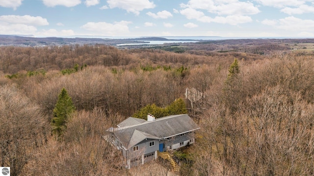 8822 Bahle Rd, Suttons Bay, MI 49682 - drone / aerial view featuring a forest view