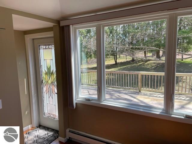 3312 Zimmerman Rd, Traverse City, MI 49685 - entryway with healthy amount of natural light and baseboards