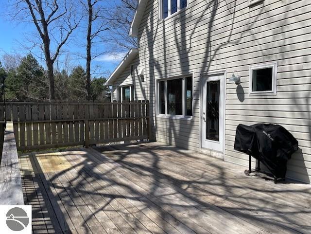 3312 Zimmerman Rd, Traverse City, MI 49685 - deck featuring grilling area