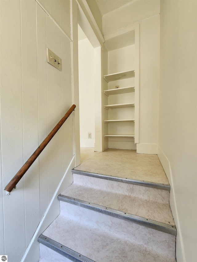 view of stairs