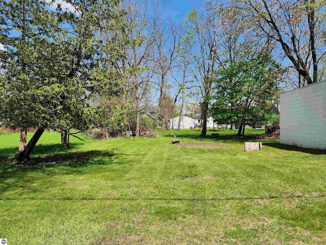 view of grassy yard