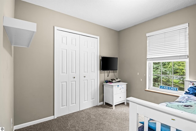 8565 Bent Pine Dr, Lake Ann, MI 49650 - carpeted bedroom with a closet and baseboards