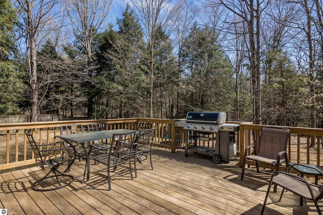 8565 Bent Pine Dr, Lake Ann, MI 49650 - deck with outdoor dining area