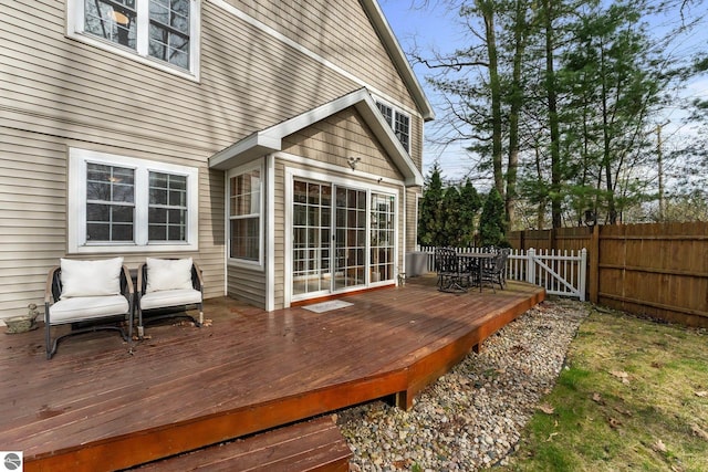 5945 E M-55, Cadillac, MI 49601 - deck with fence and outdoor dining area