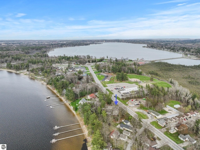 5945 E M-55, Cadillac, MI 49601 - aerial overview of property's location with a large body of water