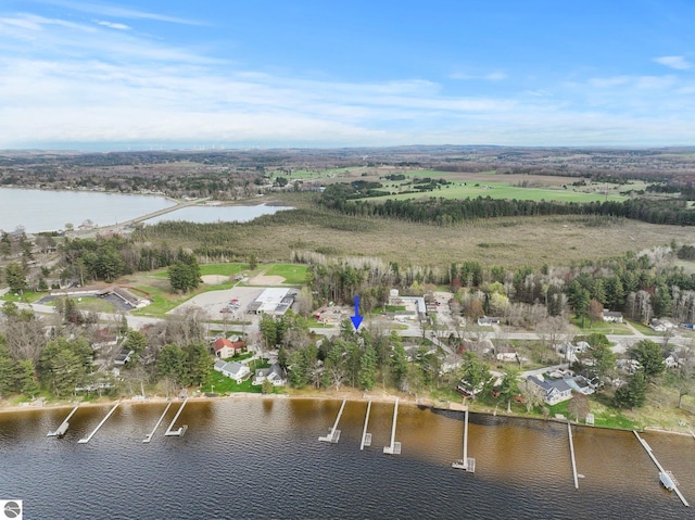 5945 E M-55, Cadillac, MI 49601 - aerial view of property and surrounding area with a large body of water
