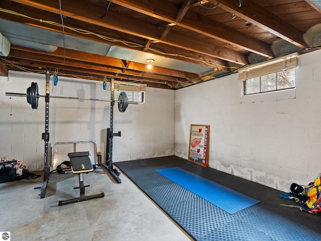view of exercise area