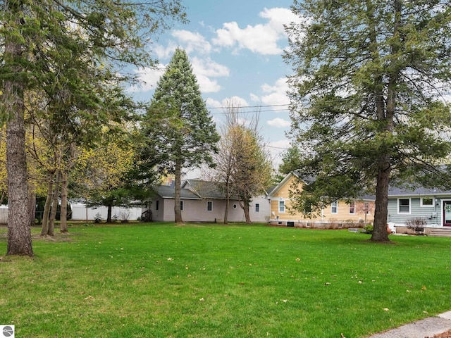 view of grassy yard