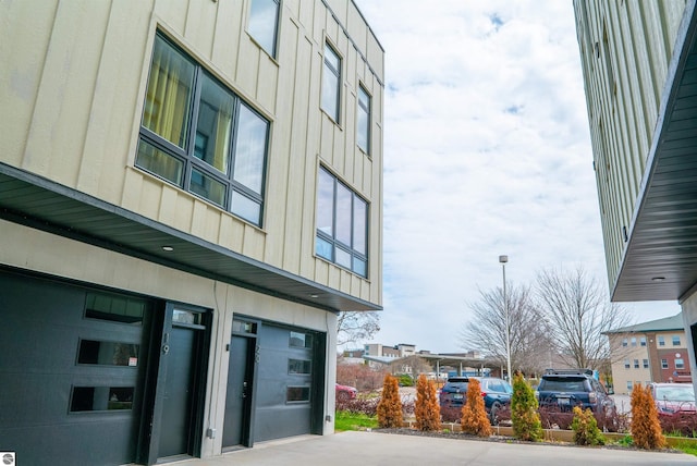 view of building exterior featuring an attached garage