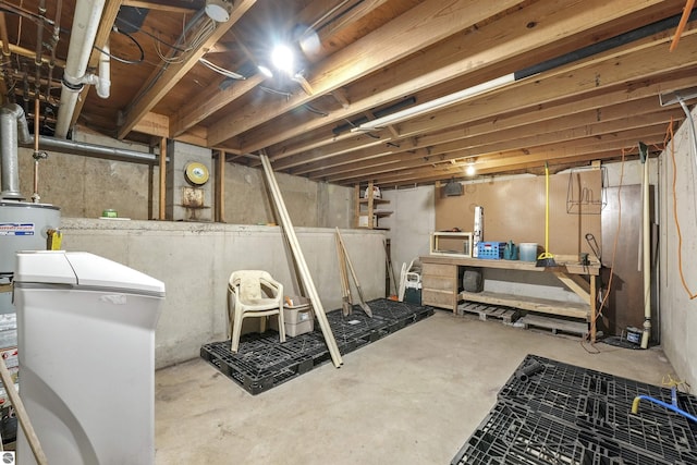 3610 S Call Rd, Lake City, MI 49651 - unfinished basement with water heater
