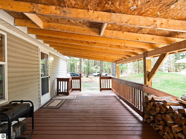 12036 SW Spring Creek Rd, Fife Lake, MI 49633 - view of wooden deck