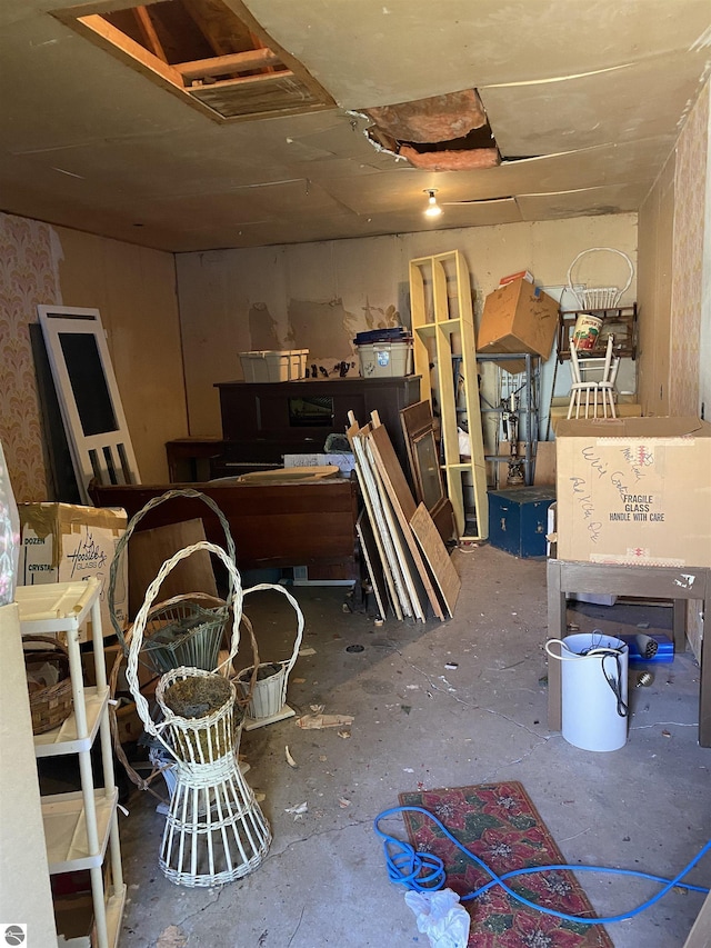 view of basement